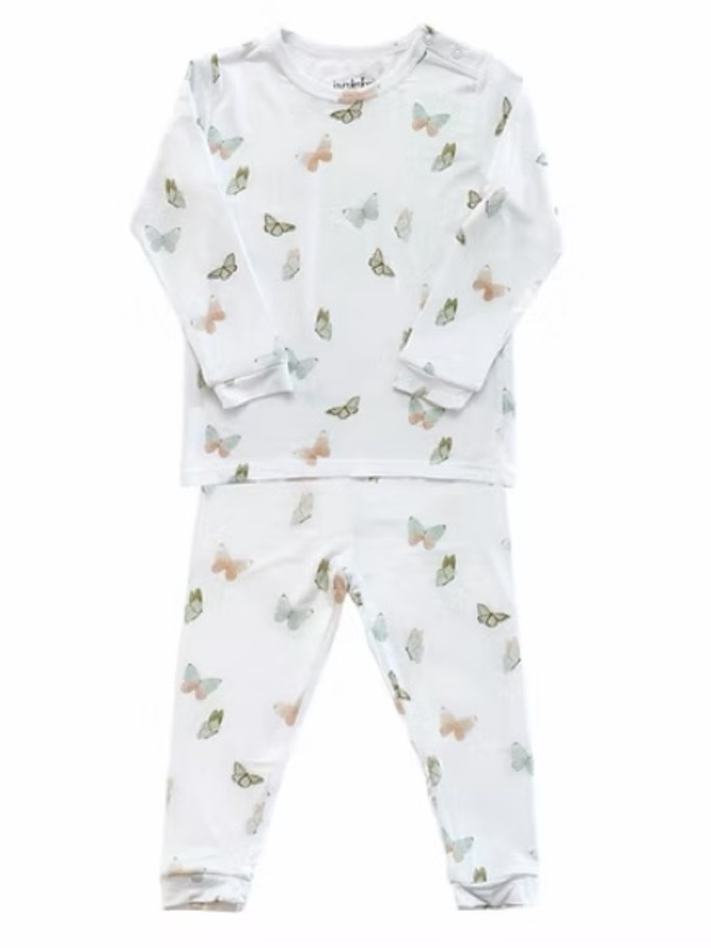 Kids Butterfly Print Bamboo Pajama Set